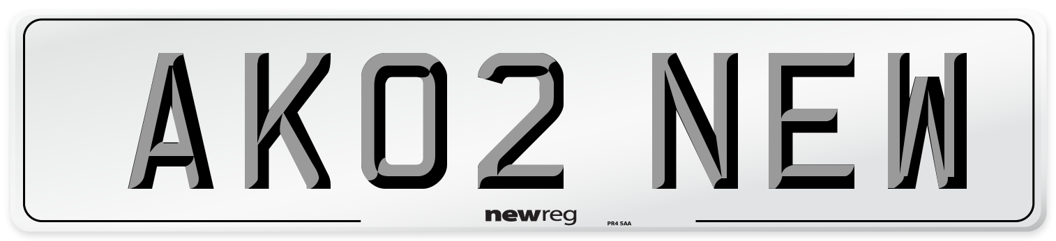 AK02 NEW Number Plate from New Reg